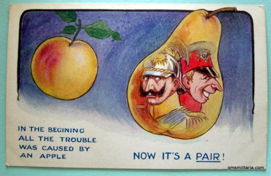 Original WW1 Propaganda Postcard - Now it's a Pair!