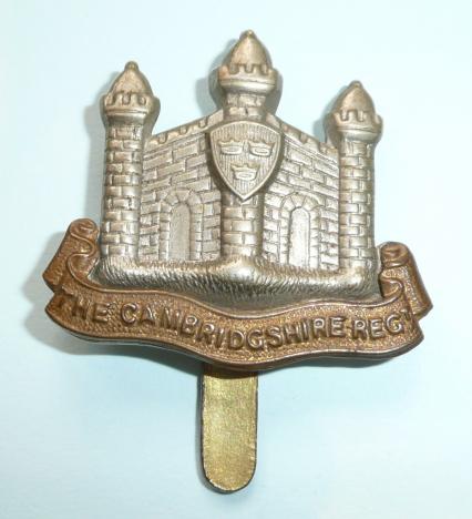 Cambridgeshire Regiment Bi-Metal Cap Badge ( without the E )
