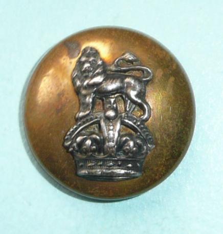 Queens Own Royal West Kent Regiment - Silver / Gilt Officers Mess Dress Button