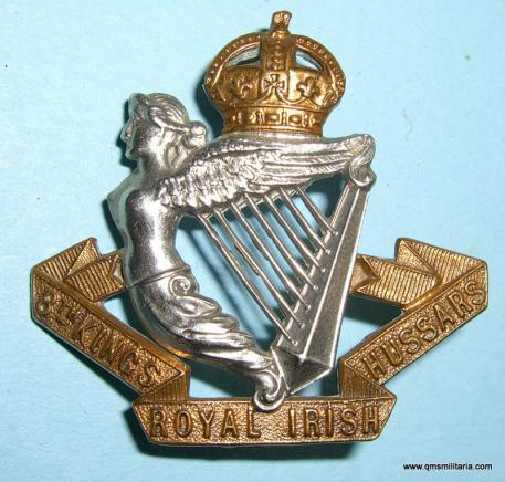 Edwardian Issue 8th ( Kings Royal Irish ) Hussars Other Ranks Bi-metal Cap Badge