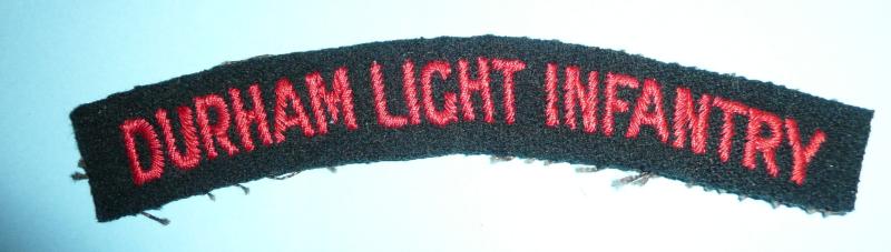 6th (Territorial) Battalion, Durham Light Infantry (DLI) Officers Embroidered Cloth Shoulder Title