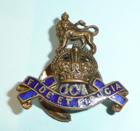 Royal Army Pay Corps ( RAPC ) Old Comrades Association (OCA) Gilt & Enamel Lapel Badge