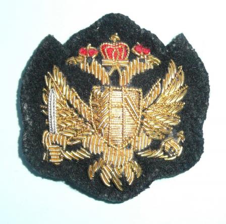 Queens Dragoon Guards ( QDG) Officer's Padded Bullion Beret Badge
