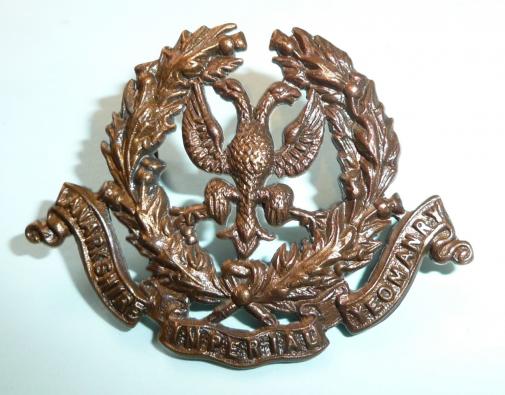 Lanarkshire Imperial Yeomanry Bronze Cap Badge