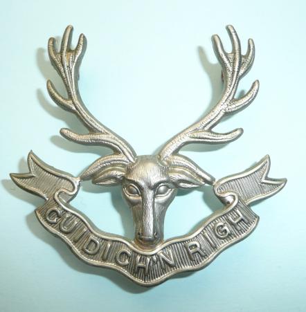 Seaforth Highlanders ( 72nd & 78th Highlanders) White Metal Glengarry Badge