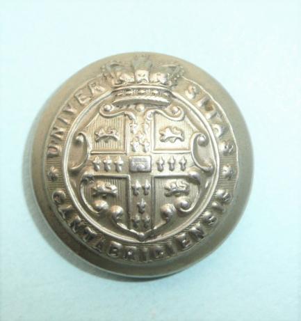 QVC Victorian Cambridge University Rifle Volunteers Large White Metal Button