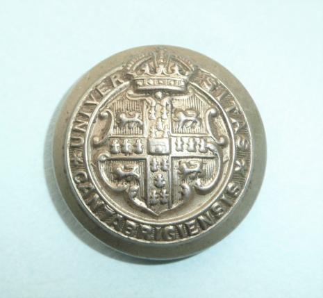 4th (Cambridge University) Volunteer Battalion The Suffolk Regiment Large White Metal Button, King's Crown