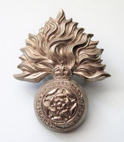 Edwardian Royal Fusiliers (City of London Regiment) Other Ranks White Metal Volunteer Battalions Cap Badge