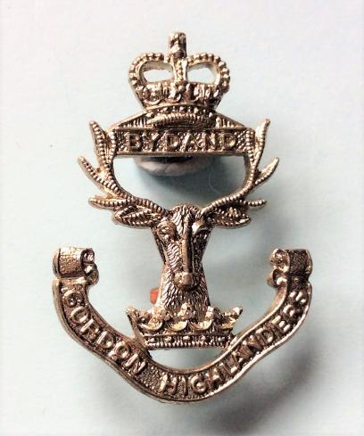 Scottish Gordon Highlanders White Metal Sporran Badge, QEII issue