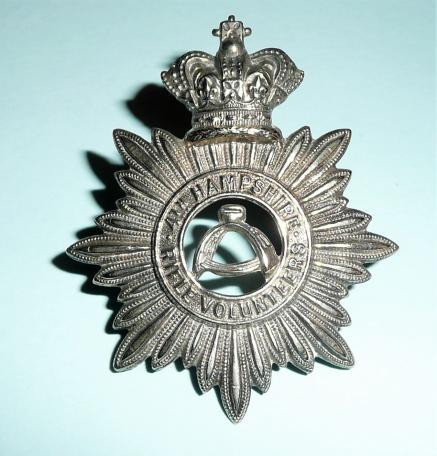 Victorian 4th VB The Hampshire Regiment White Metal Other Ranks Glengarry Cap Badge