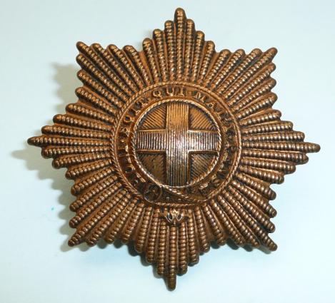 Early Coldstream Guards Other Ranks Brass Gilding Metal Cap Badge