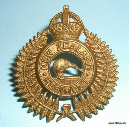 New Zealand Regiment Brass Cap Badge - Mayer & Kane