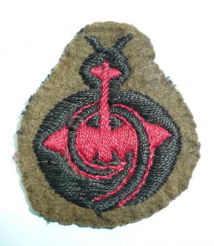 WW2 9th Anti - Aircraft Division Embroidered Formation Sign ( Welsh Coast )