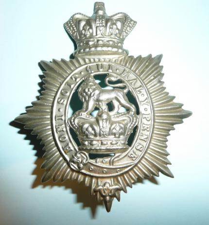 Victorian QVC Militia Battalions Universal Other Ranks White Metal Shako Badge