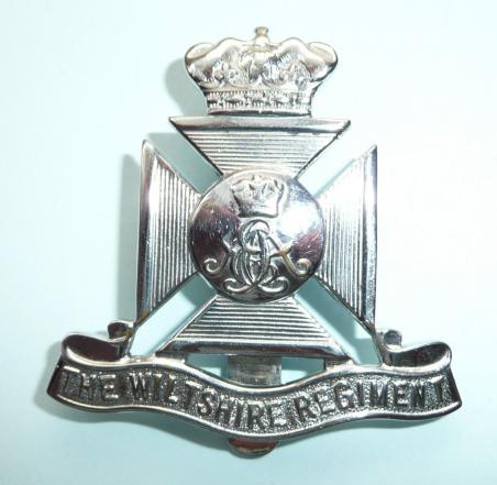 Wiltshire Regiment (Duke of Edinburghs) Chrome White Metal Cap Badge - Regimental Police