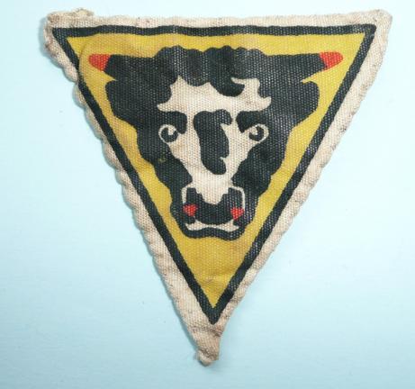 D-Day 6th June 1944 - 79th Armoured Division Printed Cloth Formation Sign - Hobarts Funnies