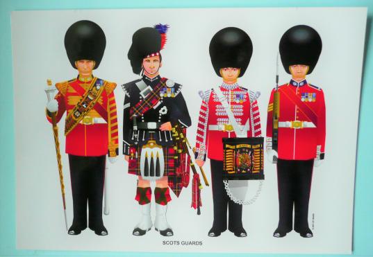 Scots Guards Uniform Postcard