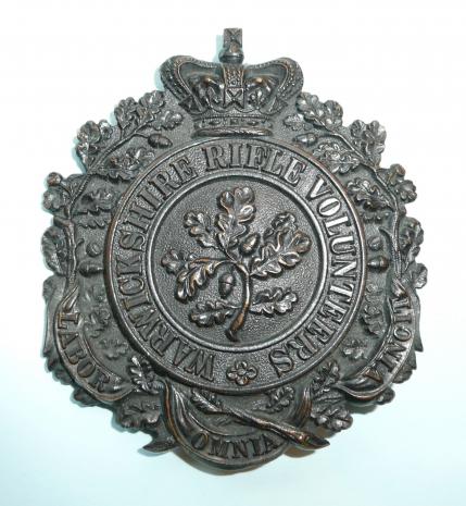 Victorian Warwickshire Rifle Volunteer Corps Blackened Cross Belt Plate