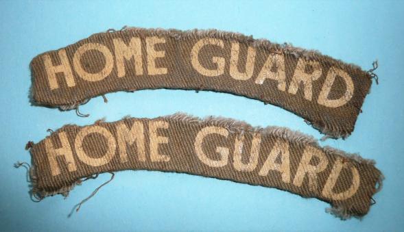 WW2 Pair Printed of Home Guard Shoulder Titles