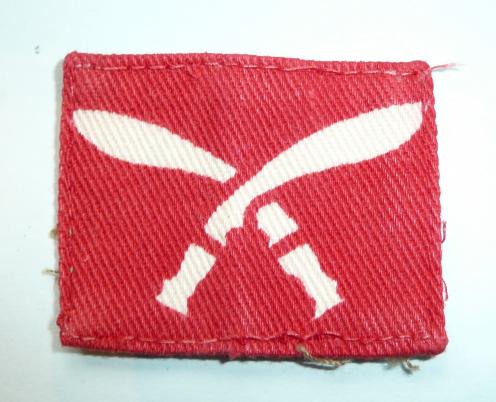 48th Gurkha Infantry Brigade Cloth Formation Sign, 1st Pattern - Printed White on Red