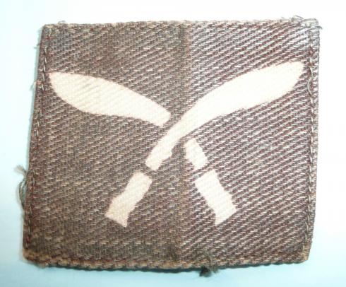 99th Gurkha Infantry Brigade Cloth Formation Sign - Printed White on Brown