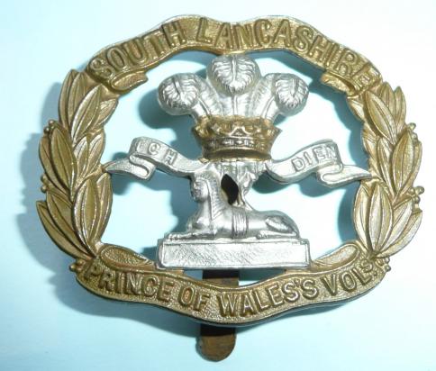 4th (Territorial) Battalion The South Lancashire Regiment (Prince of Wales's Volunteers) Bi Metal Cap Badge