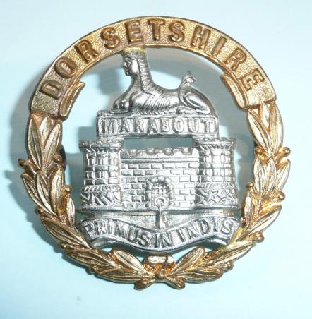 The Dorsetshire Regiment (39th & 54th Foot) - Regimental Pattern Castle Other Ranks Bi-metal Cap Badge