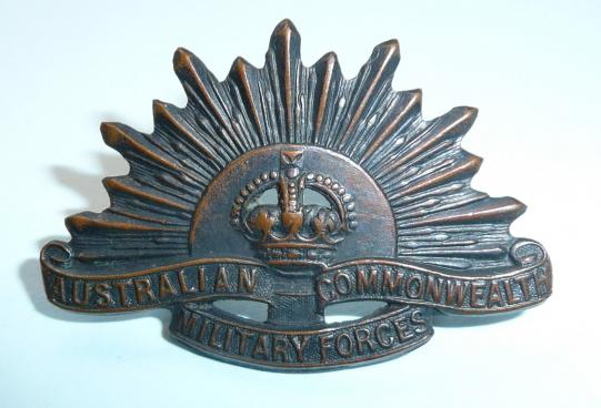 Australian Commonwealth Military Forces Bronze Collar Dog - Maker marked Stokes, WW1/WW2