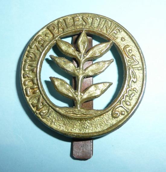 WW2 The Palestine Regiment Cast Brass Other Ranks Jewish Cap Badge