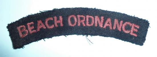 WW2 Normandy Landings D-Day - RAOC Beach Ordnance Embroidered Shoulder Title