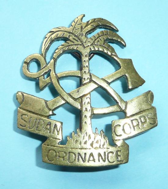 Scarce WW2 Sudan Ordnance Corps Pagri Tropical Helmet Badge