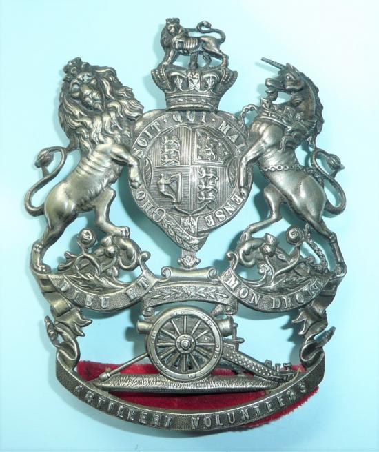 Royal Artillery Volunteers Victorian Officers helmet plate