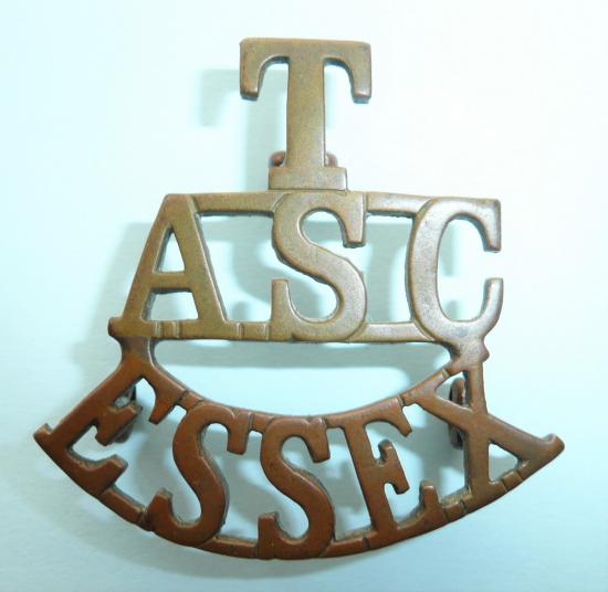 T / ASC / Essex One Piece Brass Shoulder Title
