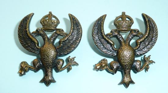 Lanarkshire Yeomanry Officers OSD Collar Badges