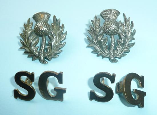 Household Division - Scots Guards Pair of Service Dress Shoulder Titles