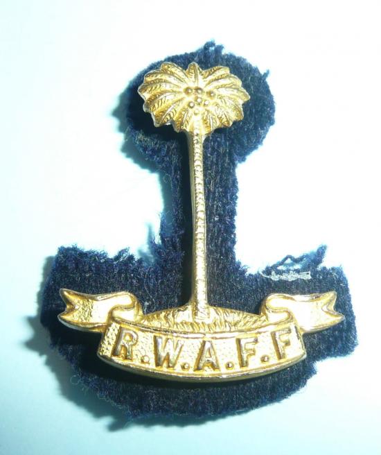 WW2 RWAFF Officers Side Cap / Collar Badge