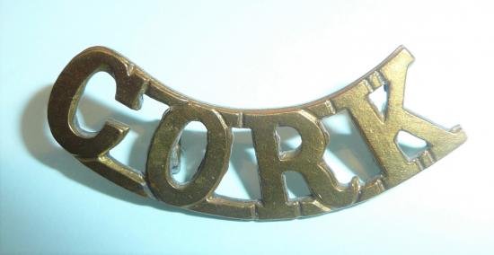 Ireland - Cork Militia Artillery Brass Shoulder Title