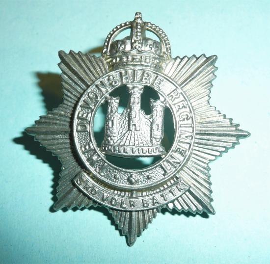 3rd Volunteer Battalion (VB) Devonshire Regiment Other Ranks White Metal Cap Badge