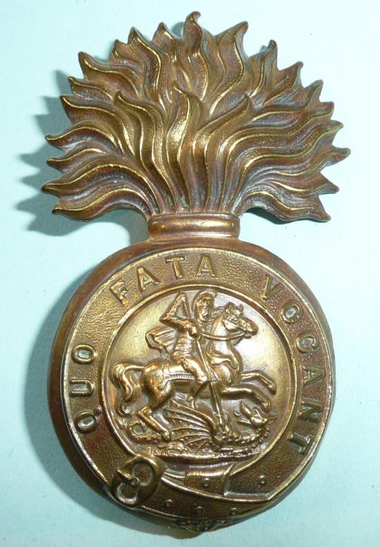 The Northumberland Fusiliers Victorian Other Ranks Gilding Metal Glengarry Badge, 1881 - 1893