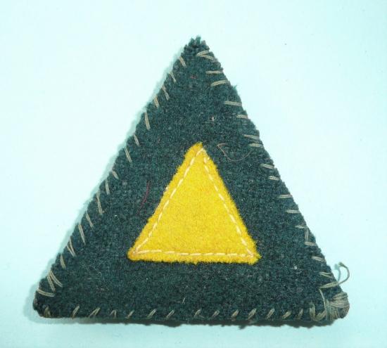 WW2 6th South African Armoured Division Felt Formation Sign on Sewn to Workshop Made Brass Backing PLate