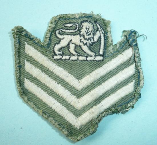 Rhodesian Army Woven Staff / Colour Sergeants (SSgt/ CSgt) Chevrons Rank Arm Badge