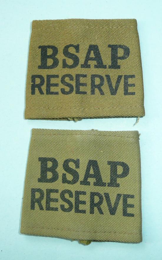 BSAP Reserve Pair of Printed Cloth Slip On Epaulette Shoulder Titles