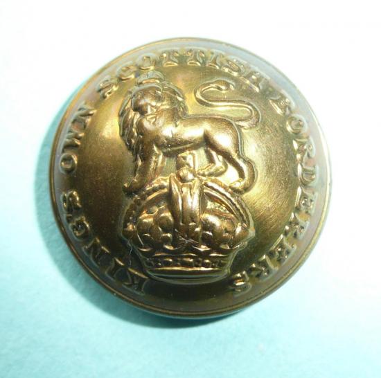 Kings Own Scottish Borderers ( KOSB ) Officers Large Brass Button ( 25th Foot)