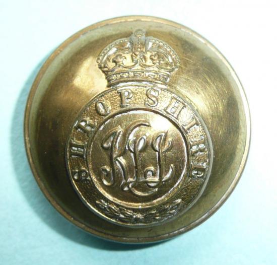 The Kings ( Shropshire Light Infantry ) KSLI Officers Large Gilt Button ( 53rd & 85th Foot)