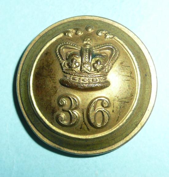 36th (Herefordshire) Regiment of Foot (later 2nd Battalion Worcestershire Rgt ) Officers Large Pattern Gilt Button