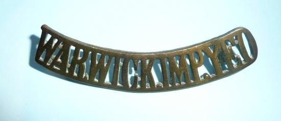 Warwick Imperial Yeomanry Brass Shoulder Title, Pre 1908