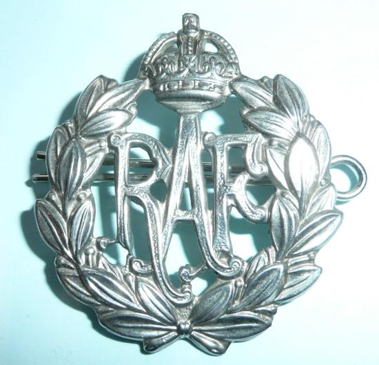 Chromed RAF Cap Badge, Kings Crown