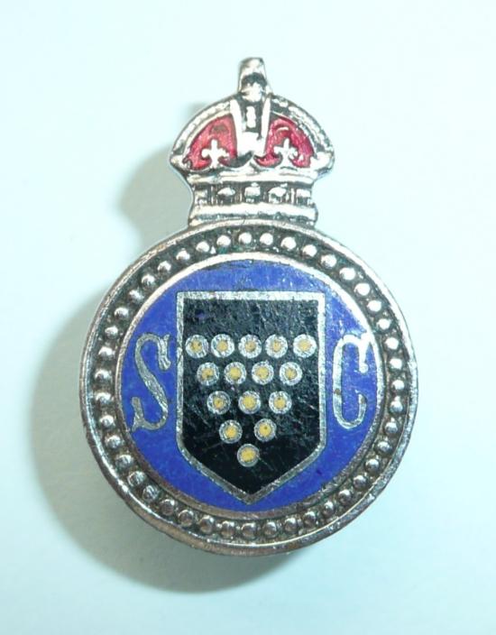 WW2 Home Front - Cornwall Special Constable Constabulary Police Enamel Lapel Buttonhole Badge