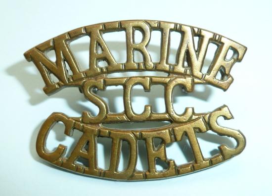 Marine SCC Cadets One Piece Brass Shoulder Title