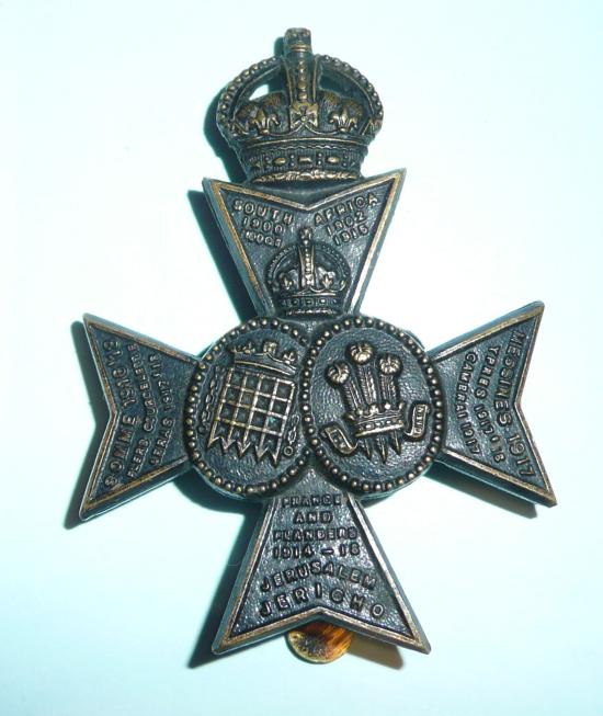 16th London Regiment - Queens Westminster & Civil Service Rifles ( KRRC ) Other Ranks Cap Badge
